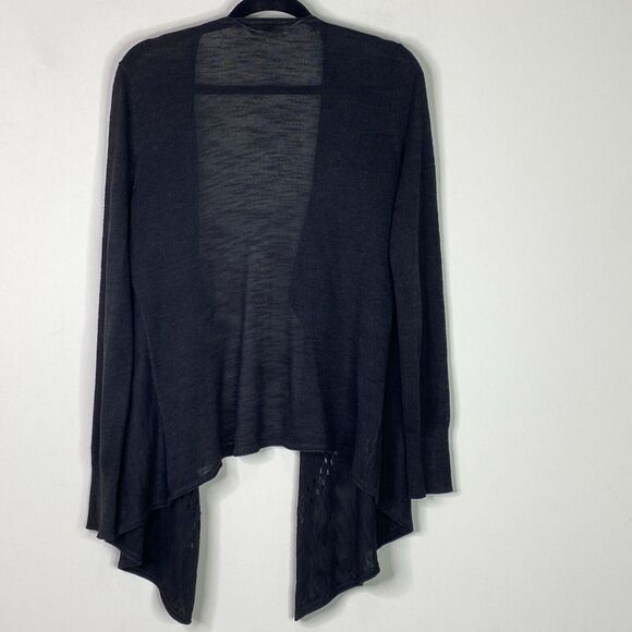 LOFT Open Front Cut Out Lightweight Ramie Cardigan Women's Size Medium - Picture 6 of 8